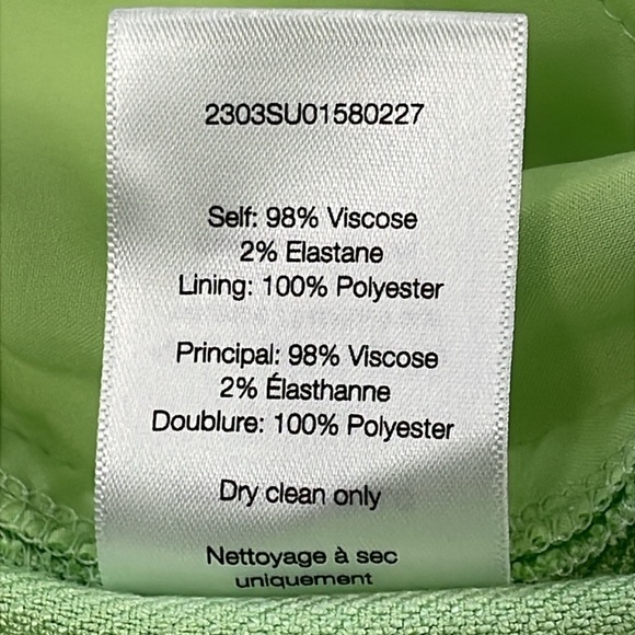 New Veronica Beard Pistachio Green Gables Shorts Pleat Front Sz 14 - Picture 13 of 13